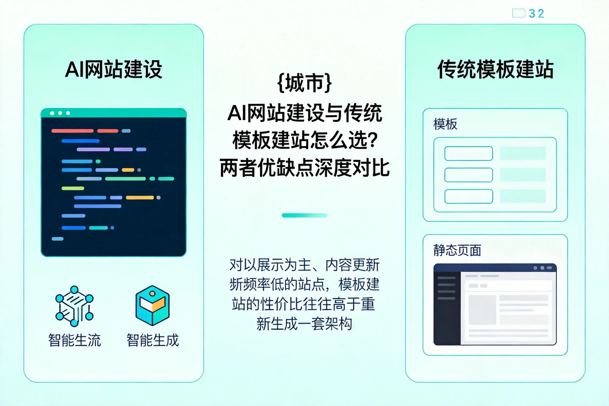 包头AI网站建设与传统模板建站怎么选？两者优缺点深度对比
