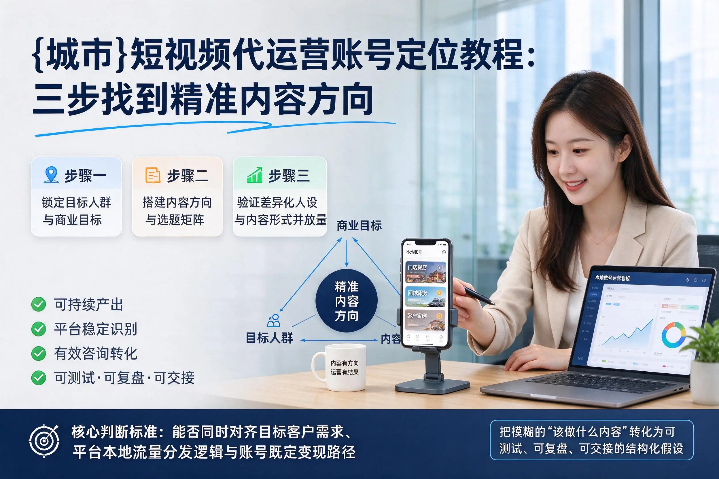 包头短视频代运营账号定位教程:三步找到精准内容方向