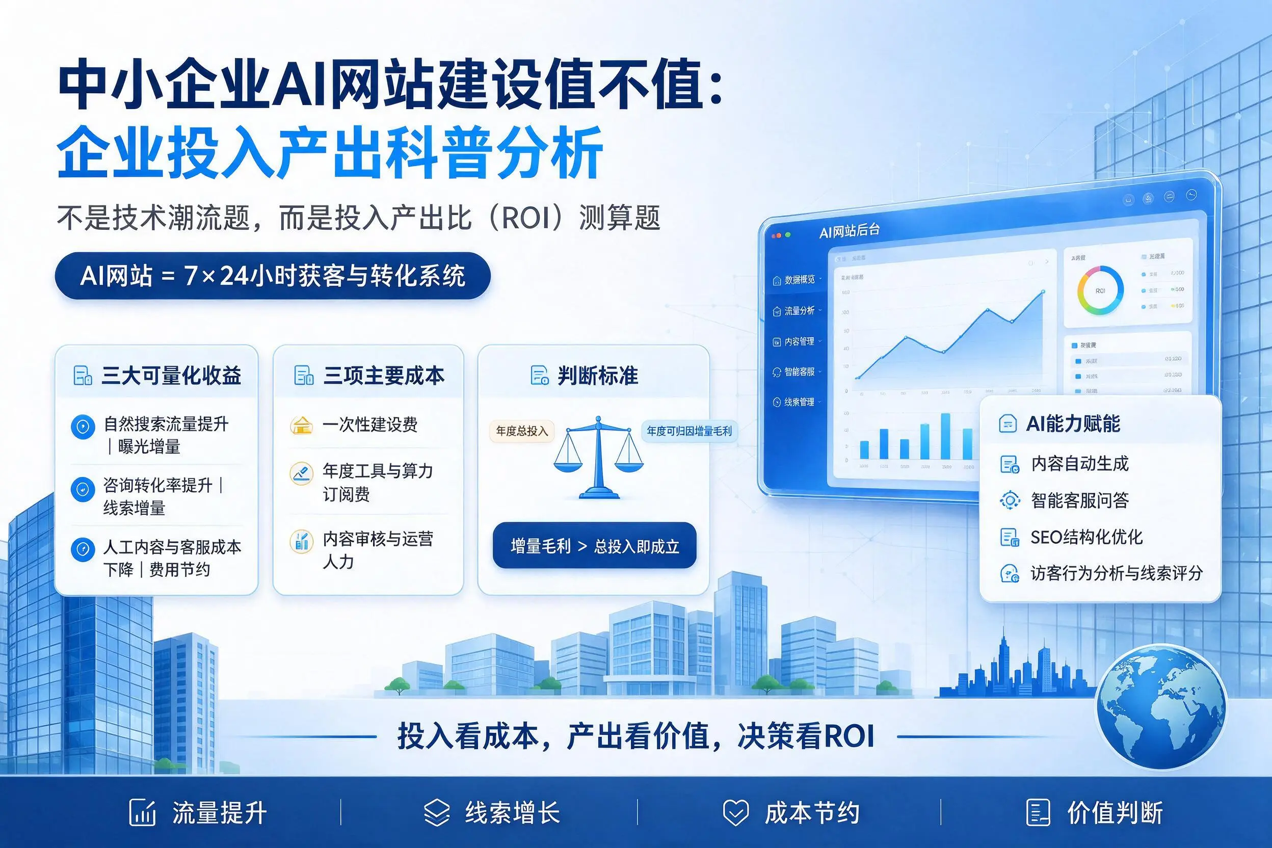中小企业AI网站建设值不值：包头企业投入产出科普分析