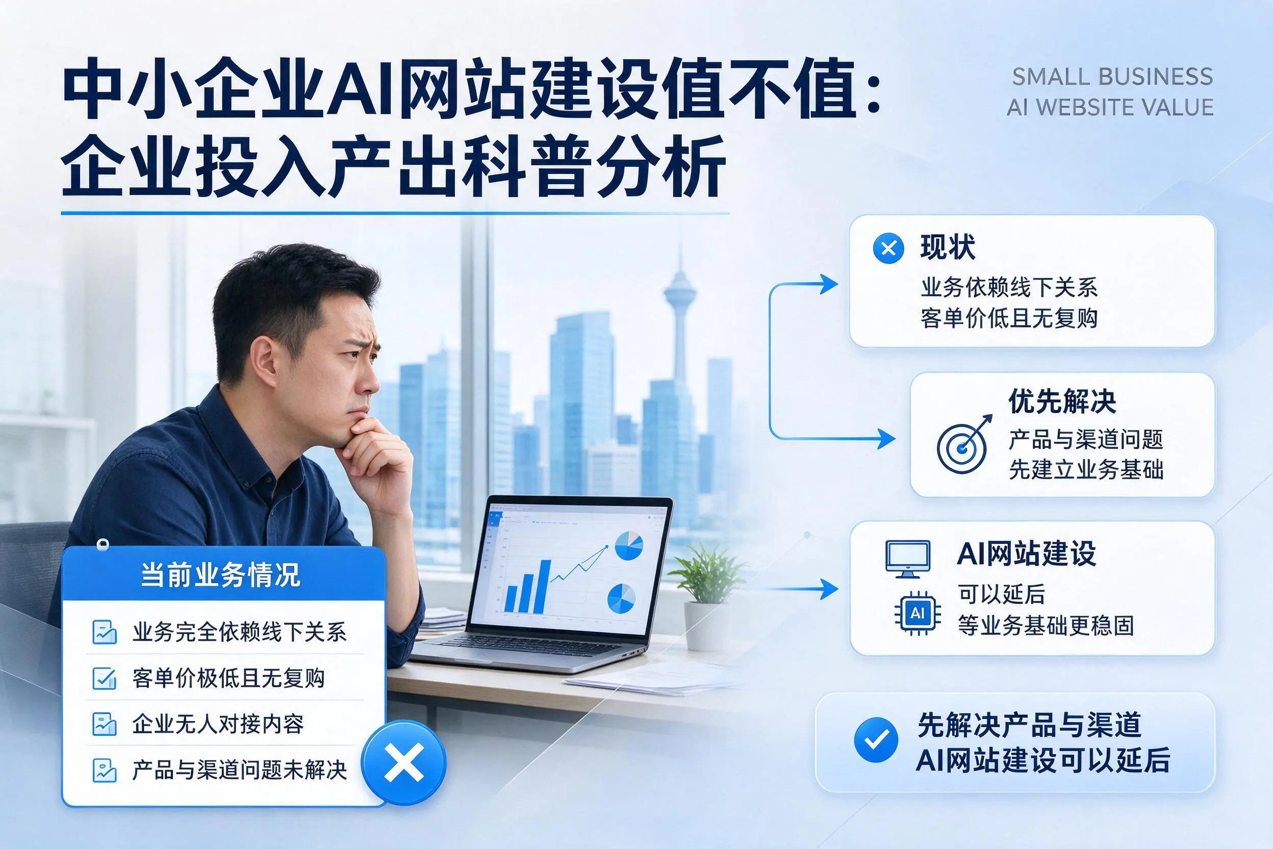 中小企业AI网站建设值不值：包头企业投入产出科普分析
