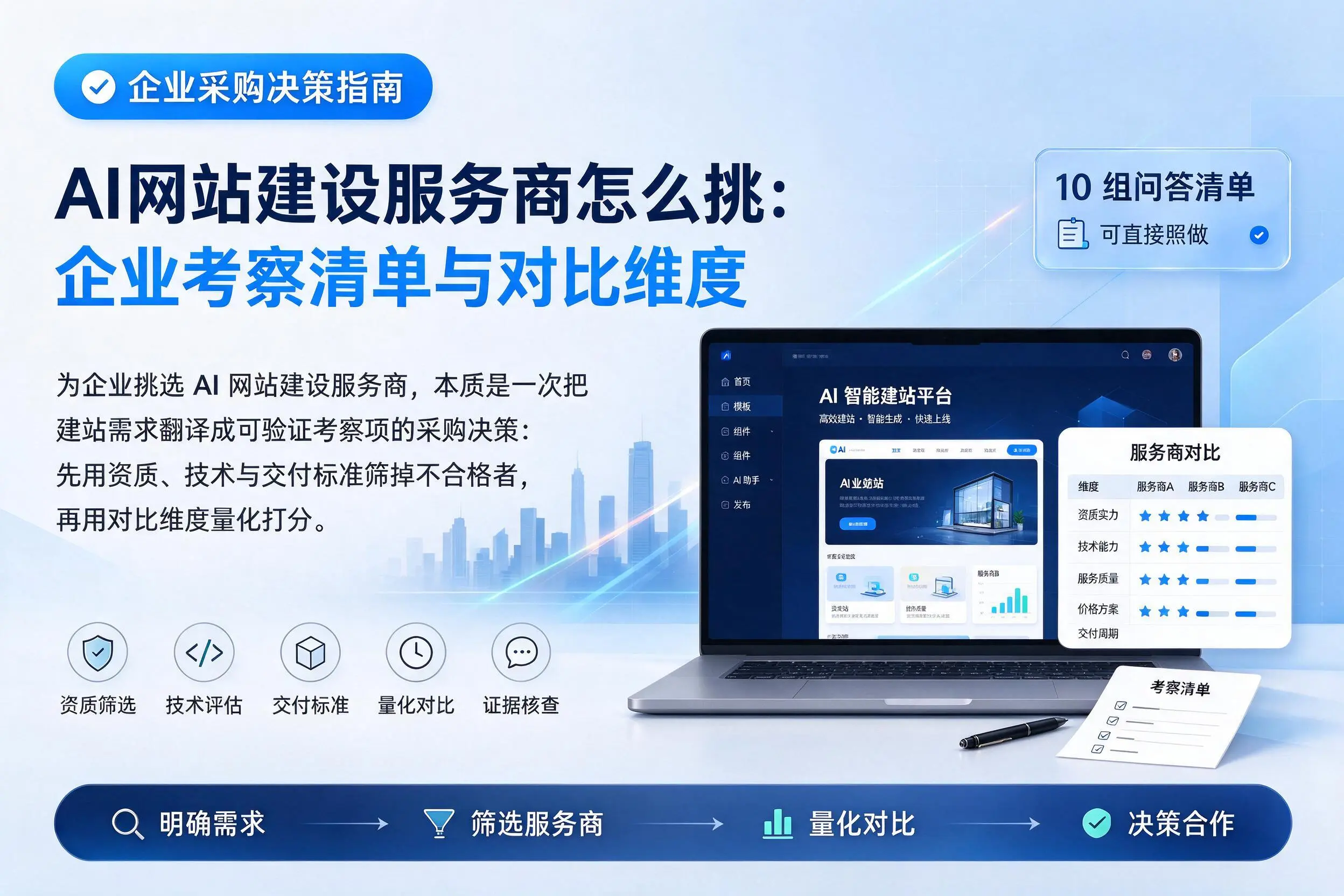 AI网站建设服务商怎么挑:包头企业考察清单与对比维度