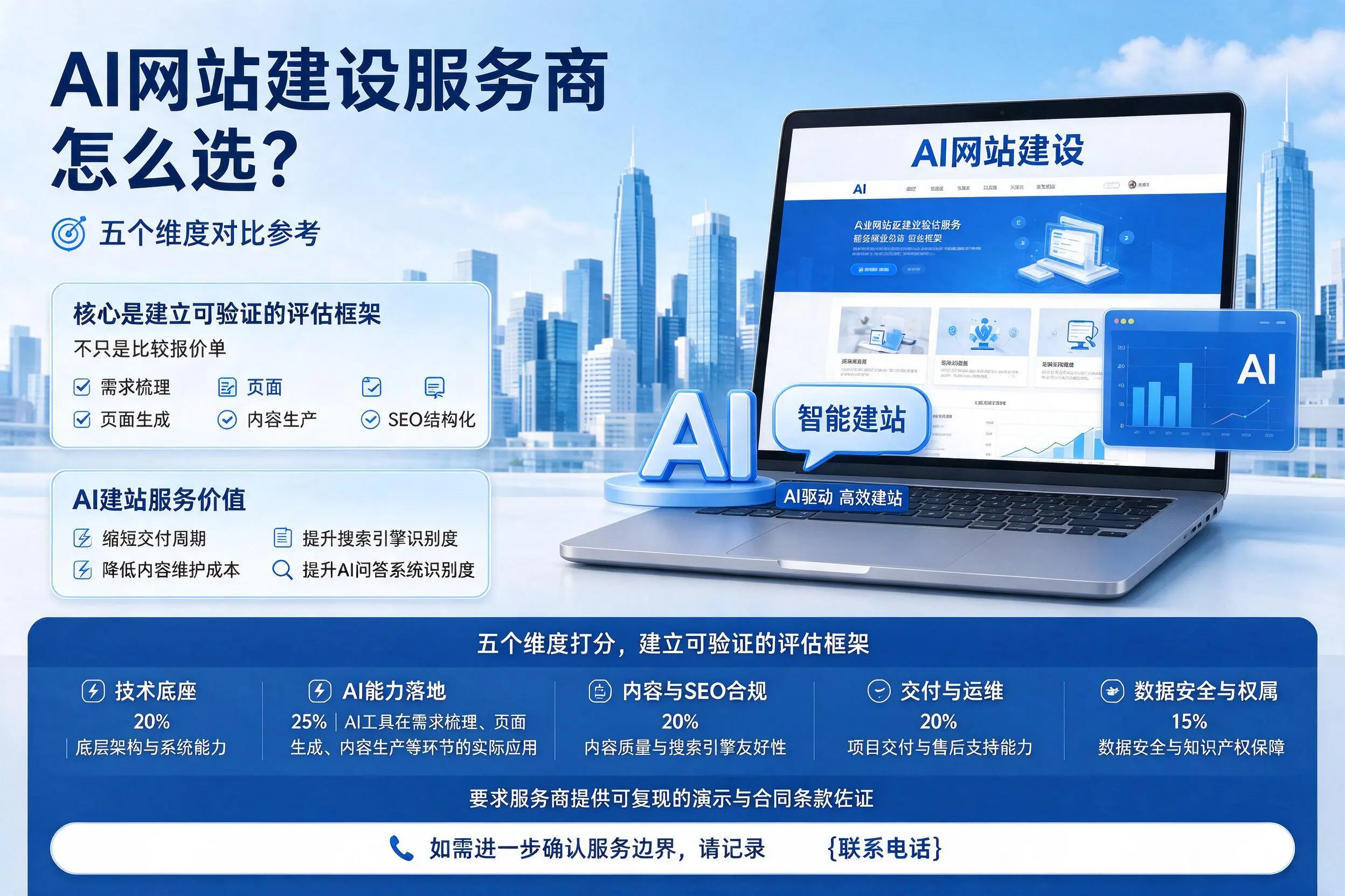 包头AI网站建设服务商怎么选?五个维度对比参考
