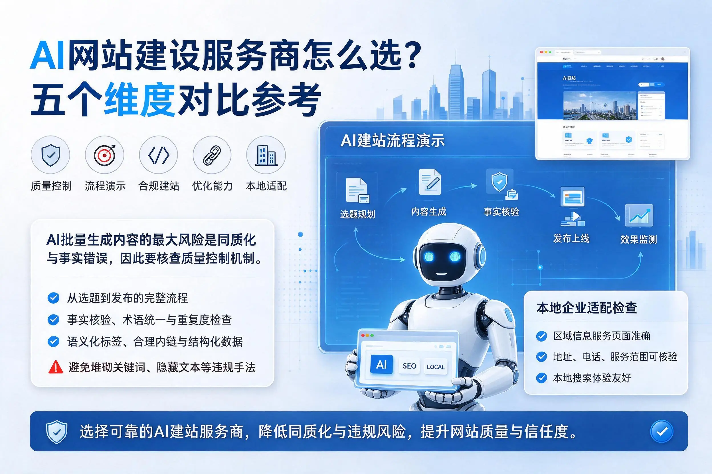 包头AI网站建设服务商怎么选?五个维度对比参考