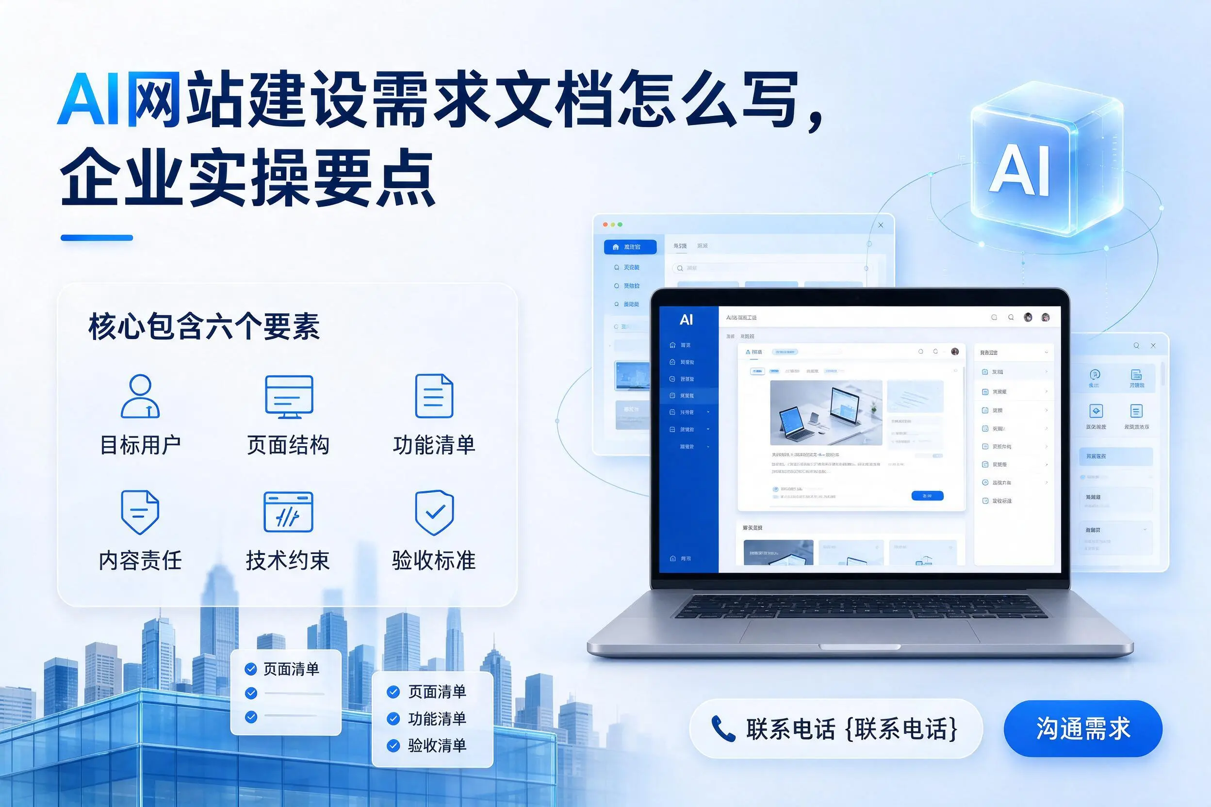 AI网站建设需求文档怎么写,包头企业实操要点